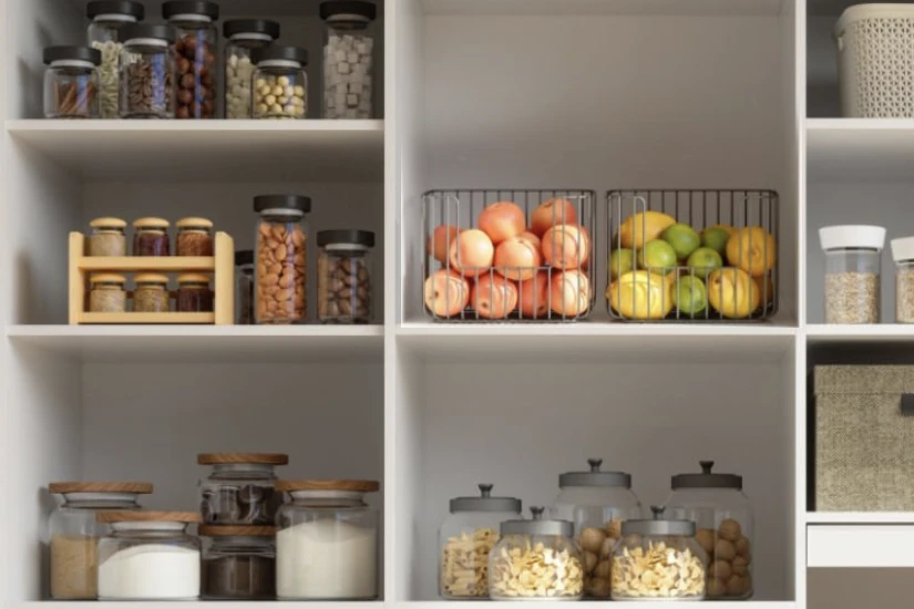 nicely organized pantry